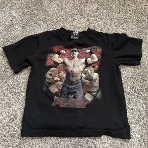 Vintage WWE Black and Red Graphic Tee